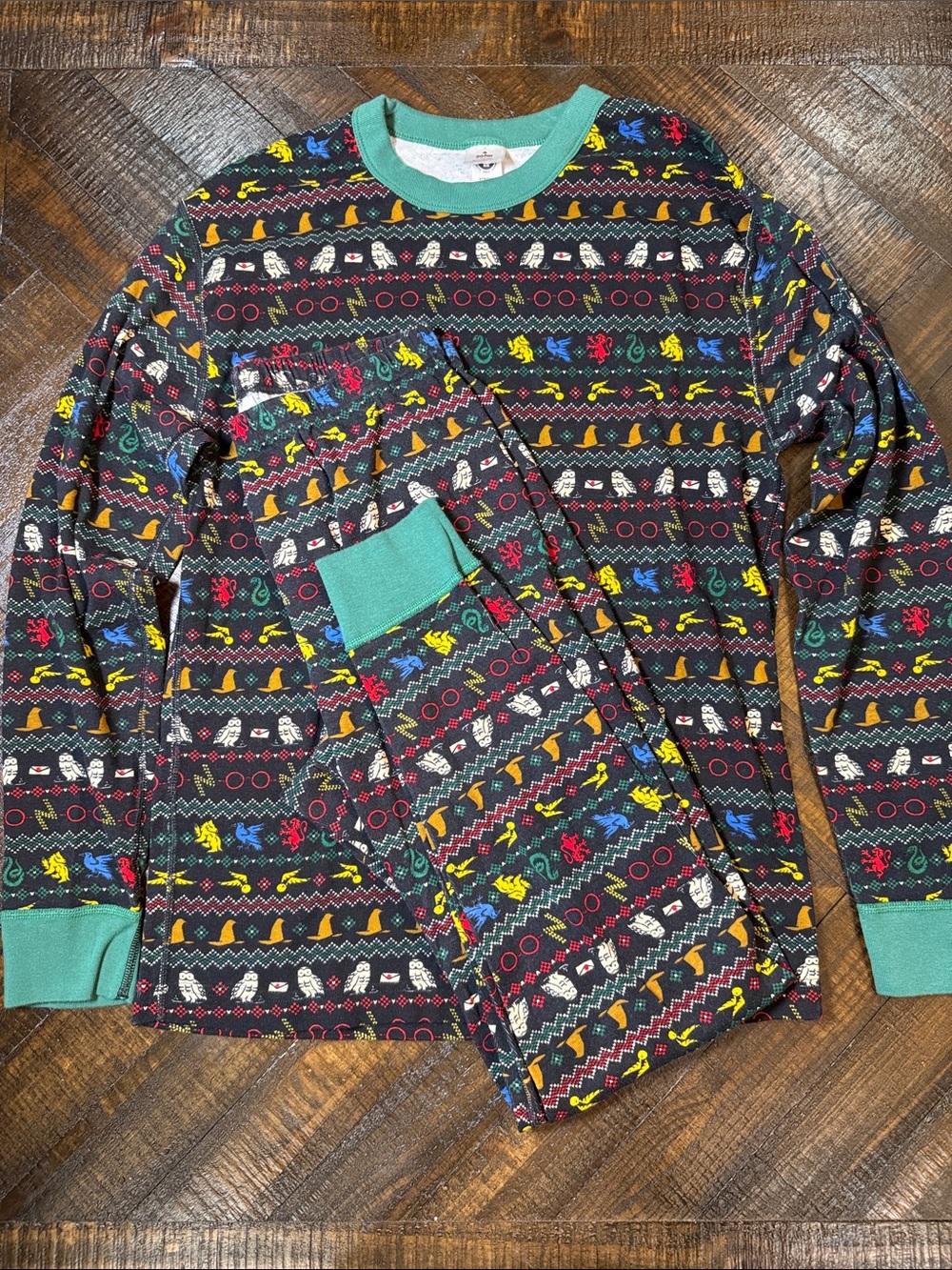 Hanna Andersson Harry Potter Organic Cotton Fair Isle Pajama Set L